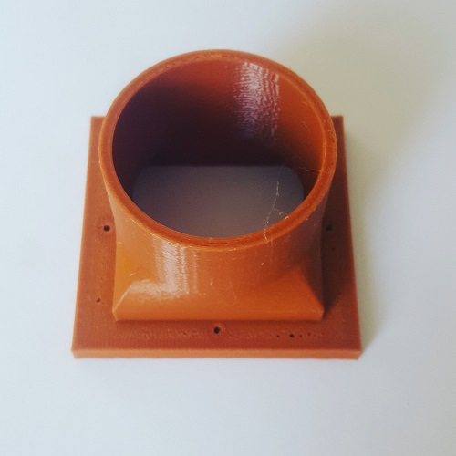 распечатанная воронка из коричневого abs пластика для 3d принтера